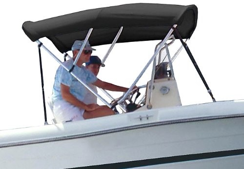 Survivor Marine Bimini Top Fabric Black 4ft L 36in H 73-78in W