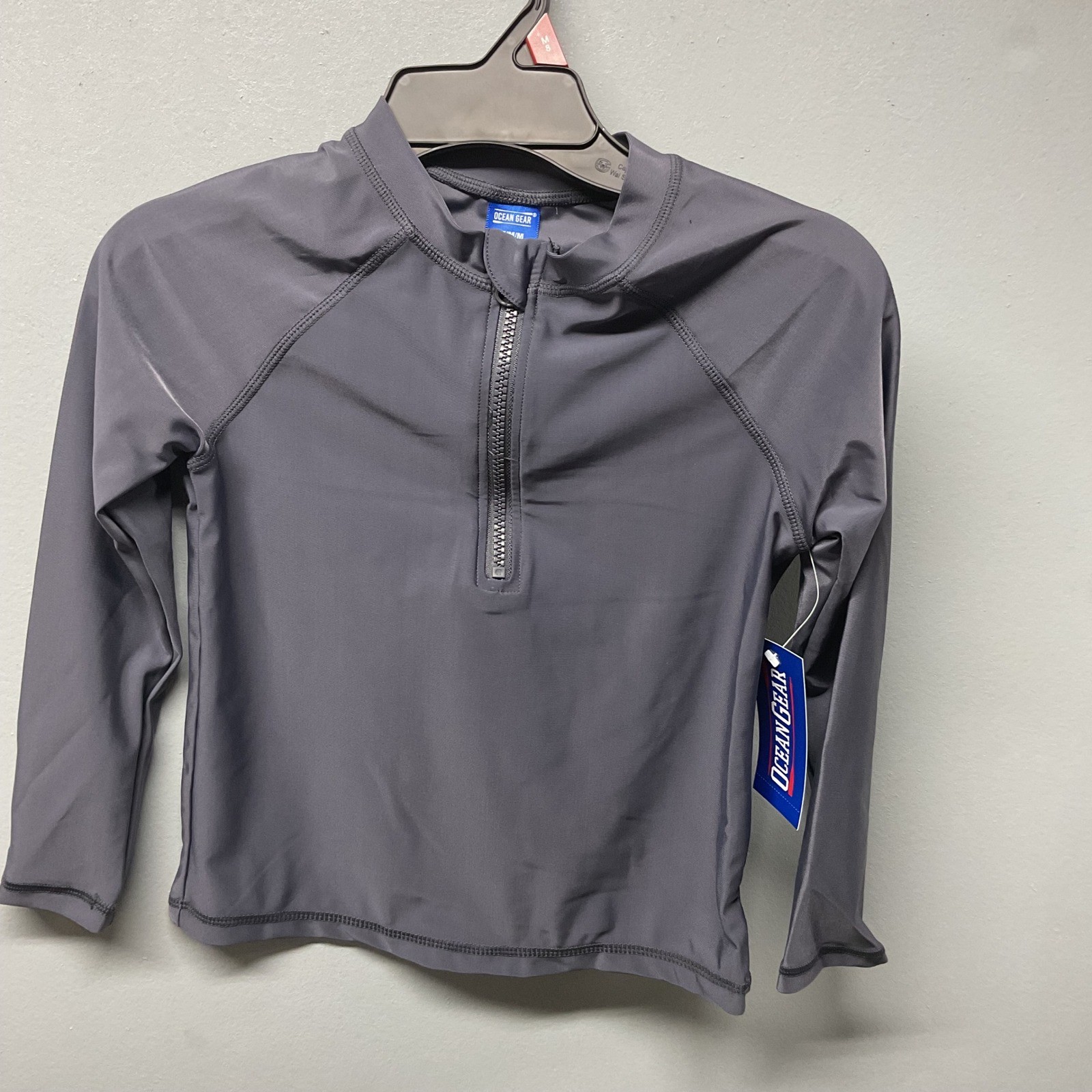 Ocean Gear Kids Long Sleeve UPF 50 Swim Top Rash Guard Gray Size M 8