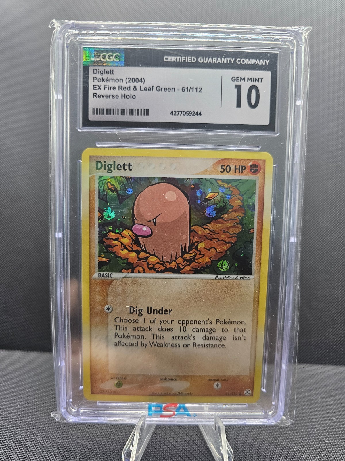 Diglett 61/112 FireRed & LeafGreen Reverse Holo CGC GEM MINT 10