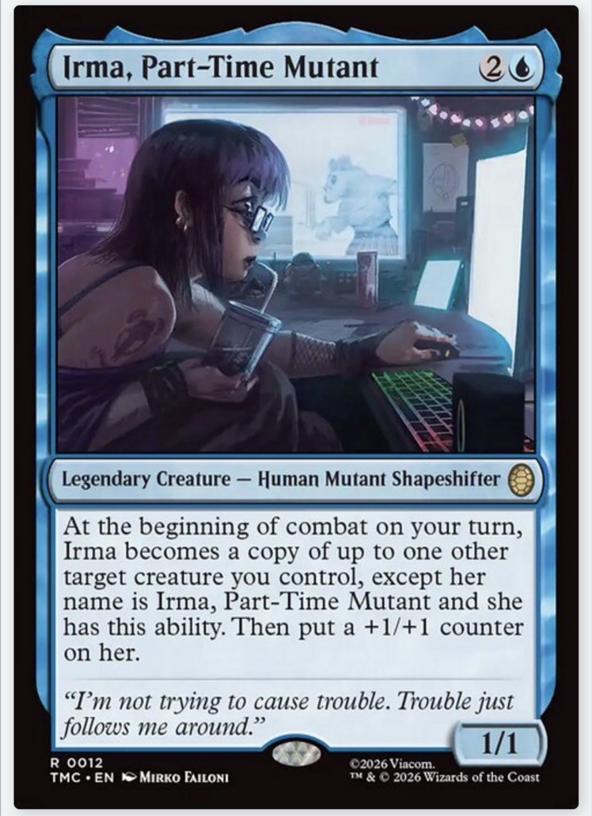 MTG Irma, Part-Time Mutant TMC 0012 TMNT Rare Legendary Creature NM Nonfoil