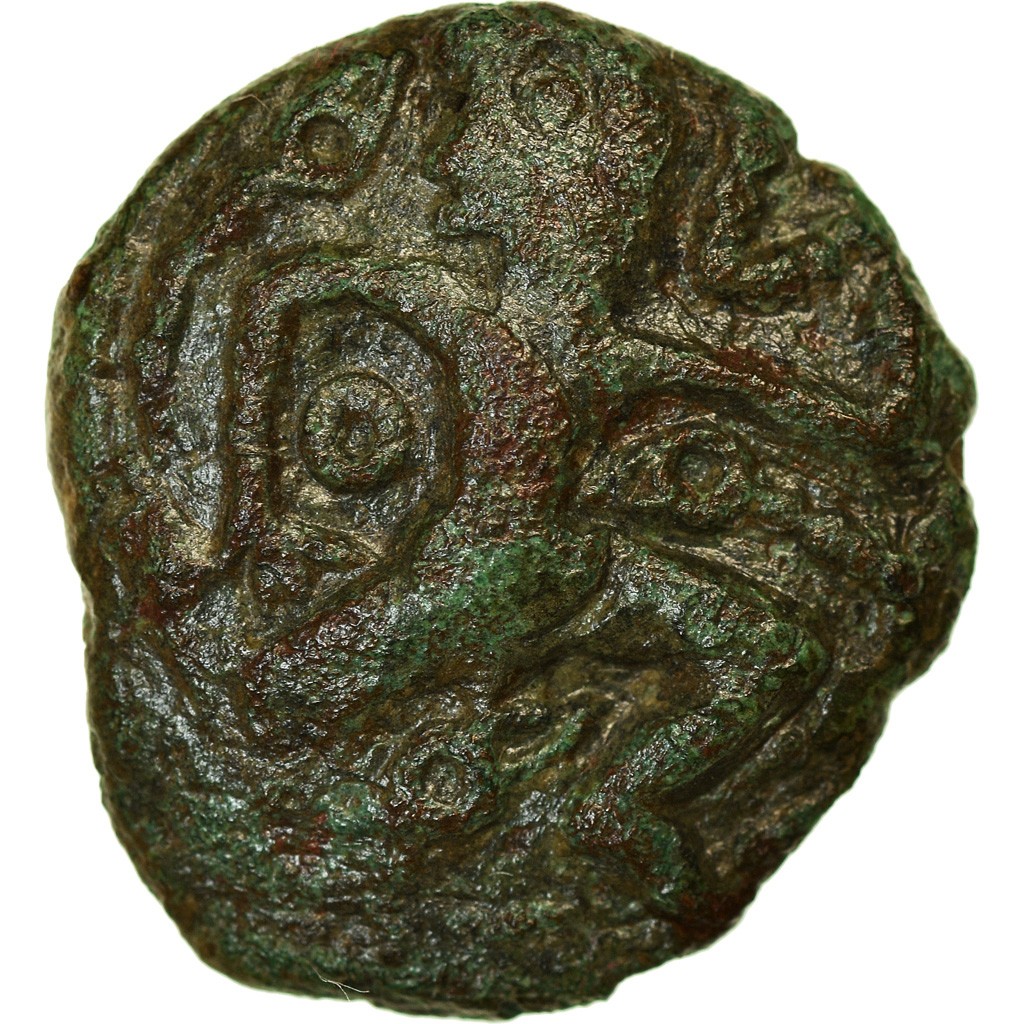 [#891001] Coin, Bellovaci, Bronze au personnage courant, Ist century BC, EF