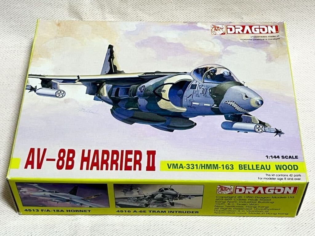 E14 Dragon 1/144 AV-8B Harrier II Harrier 4520 Hasegawa unopened unassembled VMA