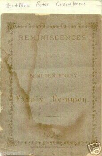 Antique Booklet The Golden Wedding of Mr. And Mrs. Peter Dusinberre  1878