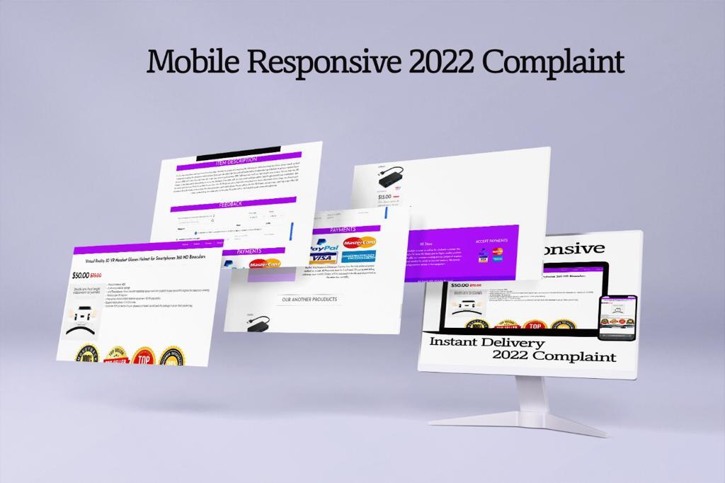 eBay Listing Template HTML Professional Mobile Responsive Design 2021 Universal
