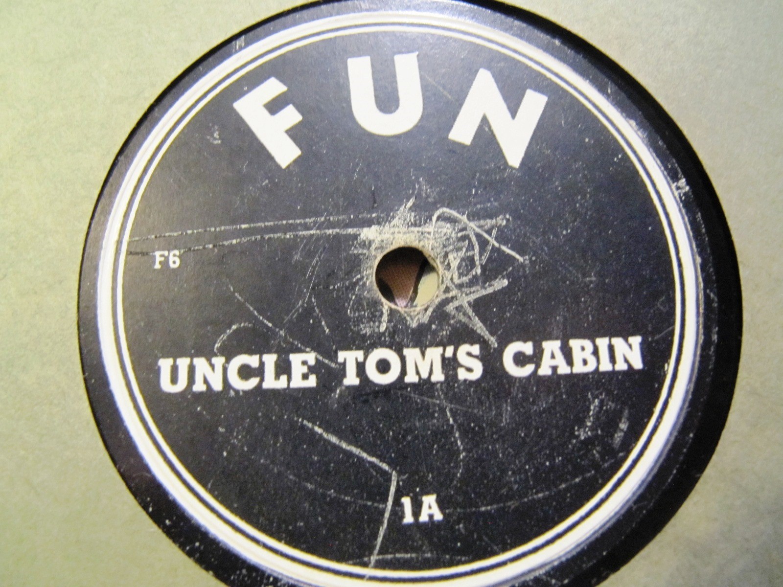 1942 Ernest TRUEX Spoken Word Party FUN RECORD UNCLE TOM'S CABIN/ ONCE A BOY 