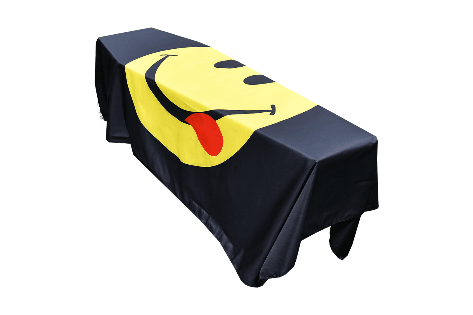 Happy Face Acid Flag Coffin Drape - Quick Dispatch