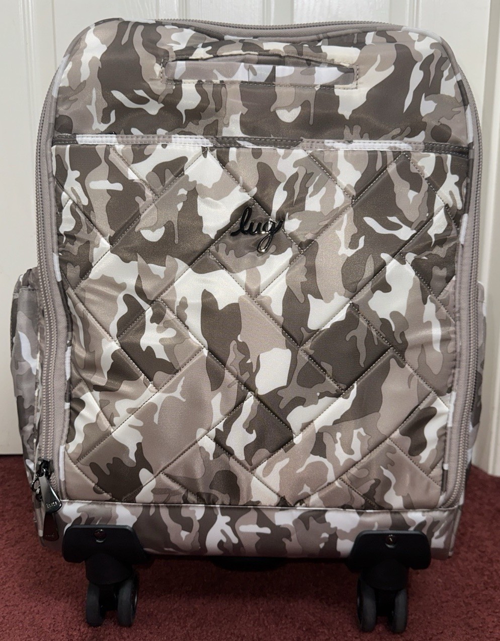 Lug Porter Wheelie 2 Suitcase Beige Camo Taupe Carry On Travel Bag
