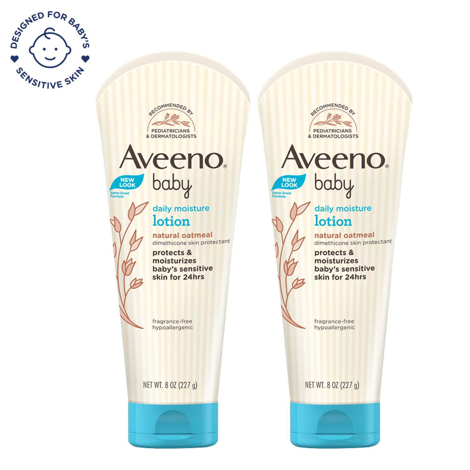 2 pack Aveeno Baby Daily Moisture Lotion 227g