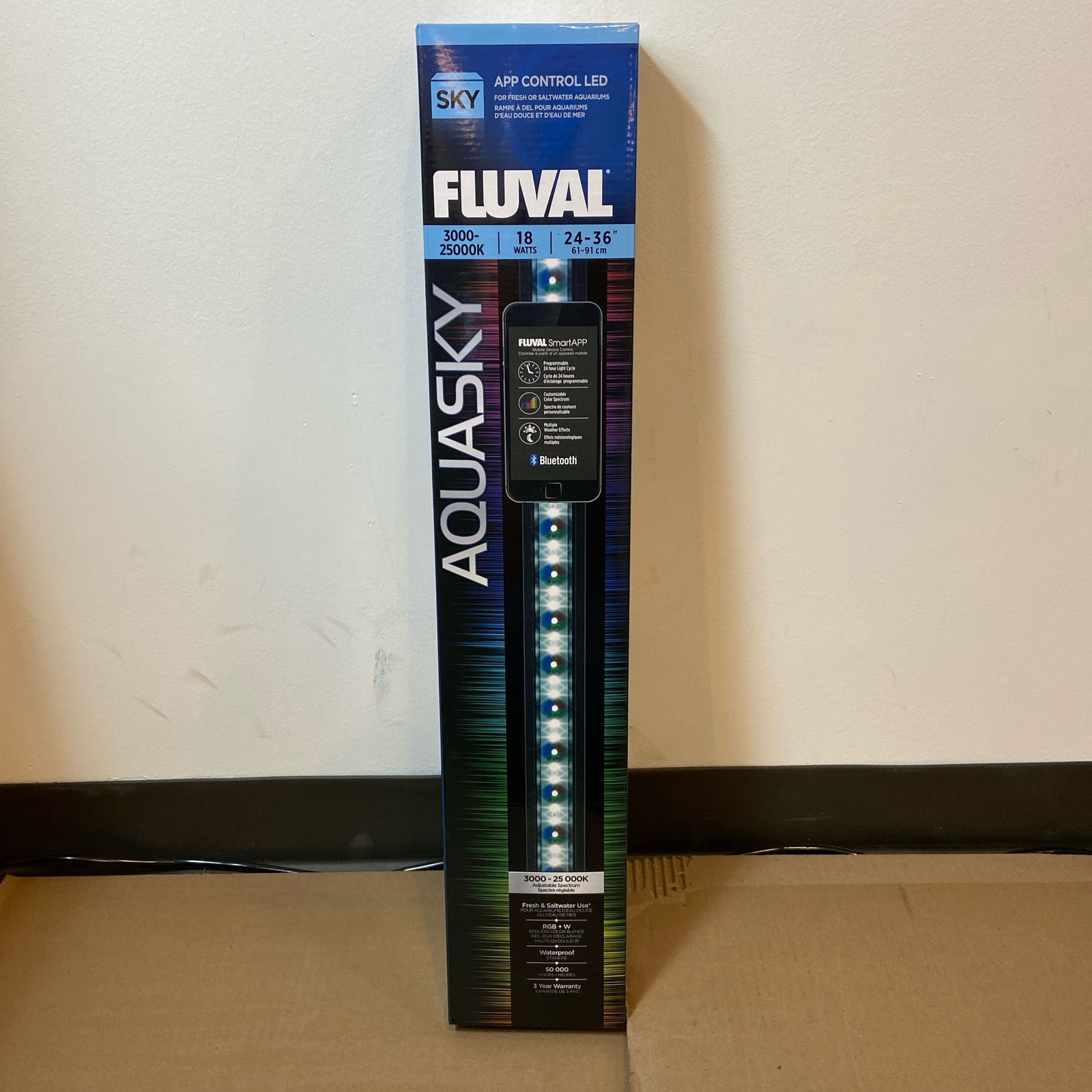 2.0 Bluetooth LED Light 24-36" 18W RGB+6500K Black