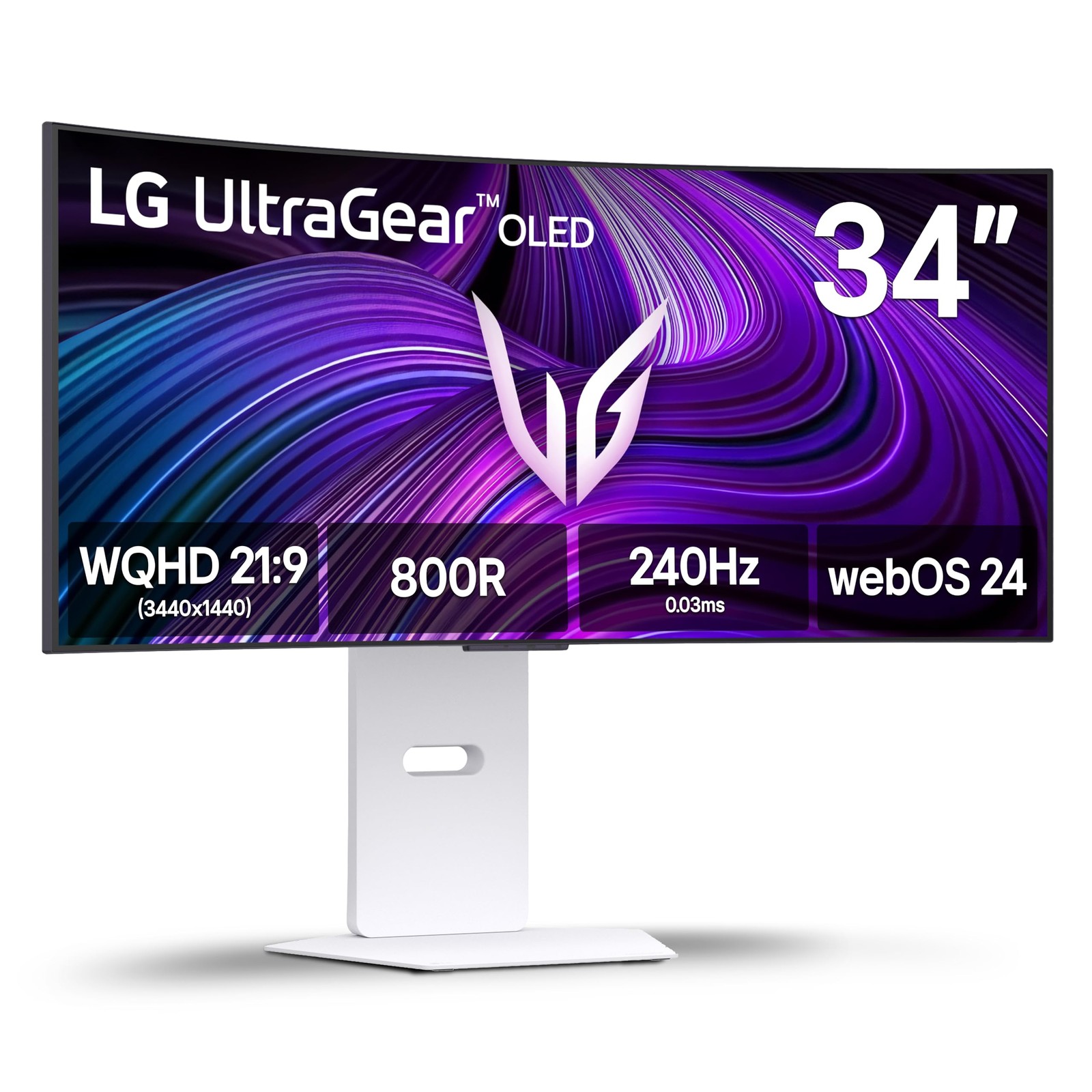 LG UltraGear 34" UltraWide QHD Gaming Monitor - 240Hz, Curved OLED, and G-Sync 