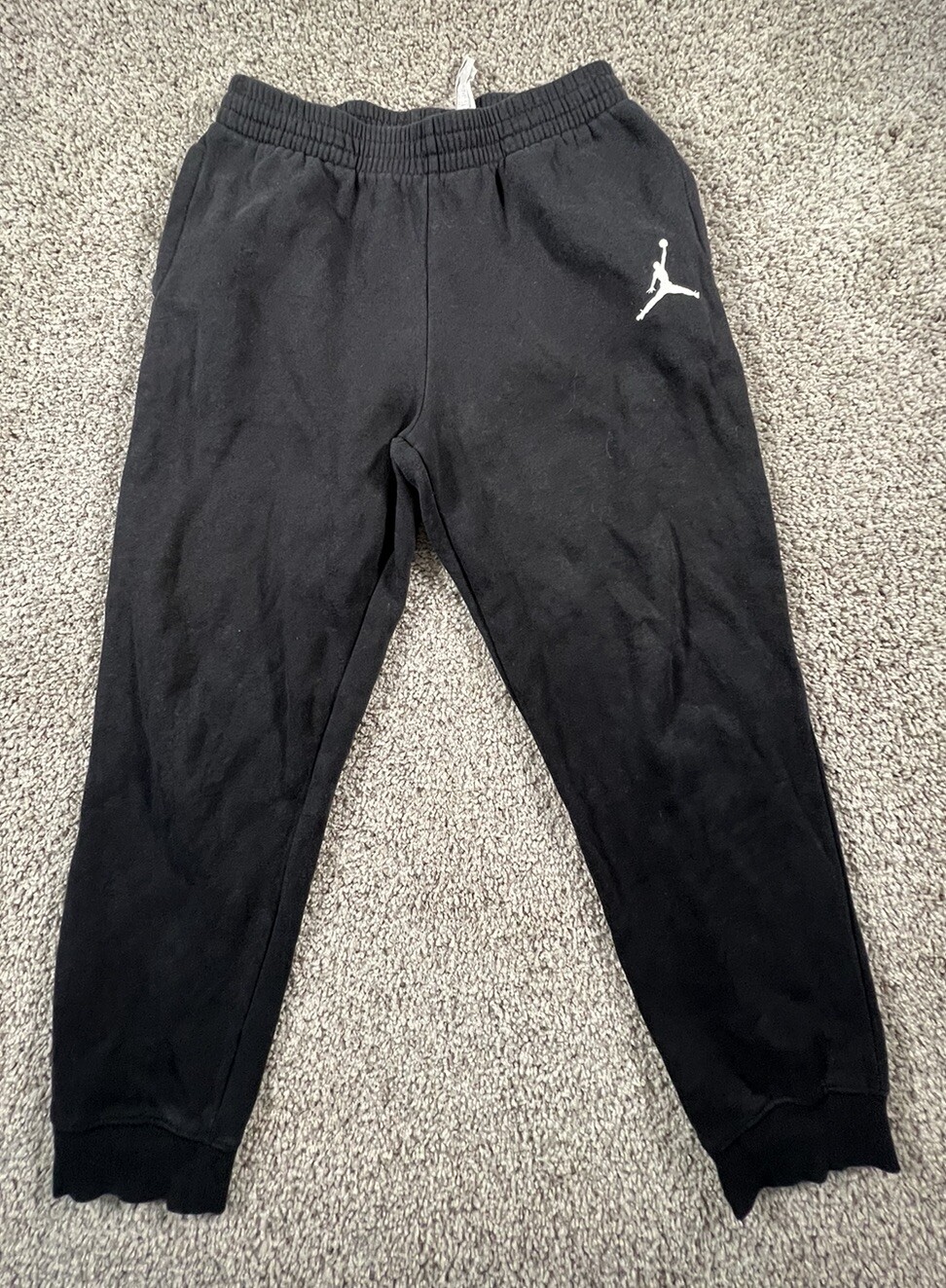 Nike Air Jordan Pants Large Youth Black  Jogger Cuffs Boy