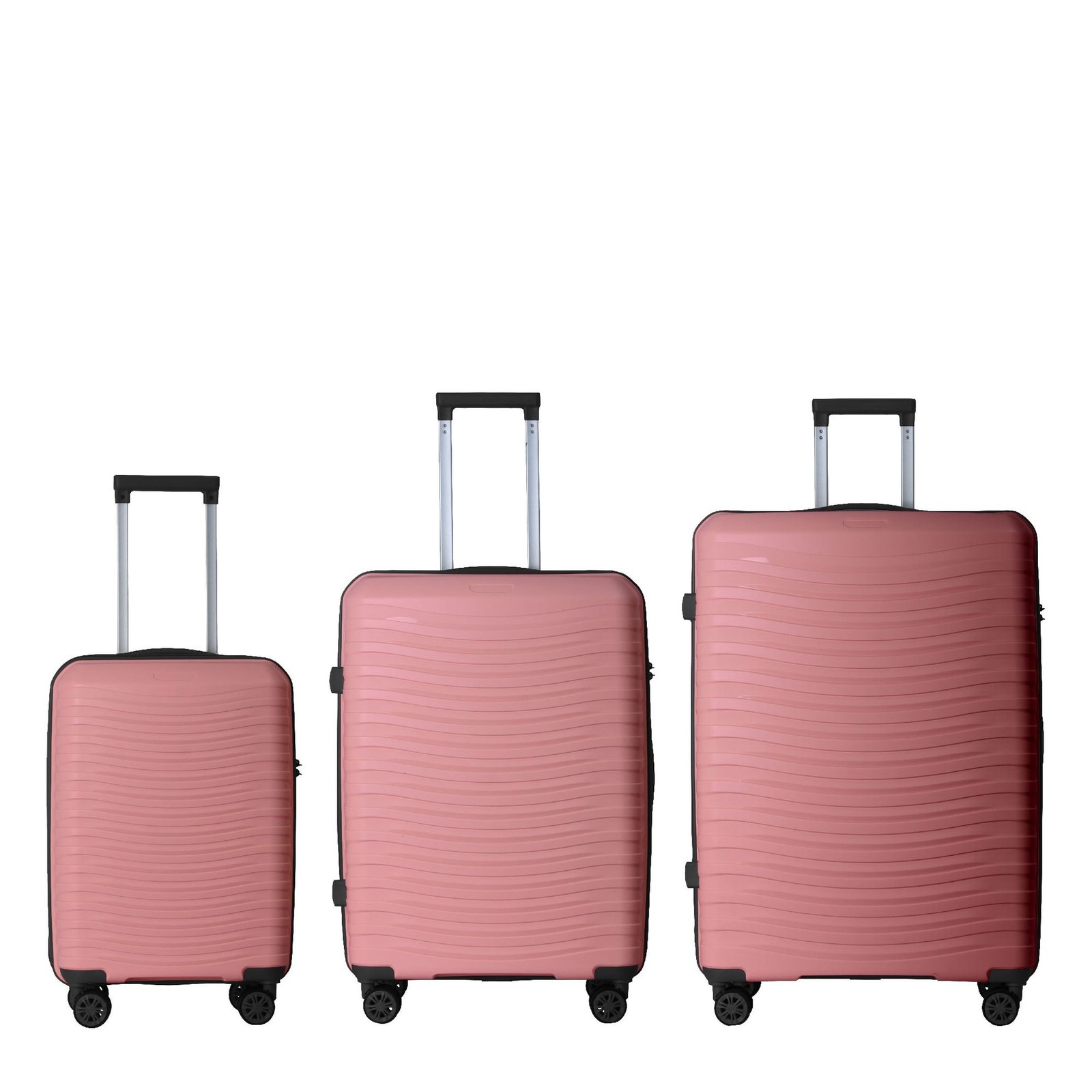 3-Piece Luggage Sets (20", 24", 28"), Suitcase with Wheels, Hardside Suitcase Wi