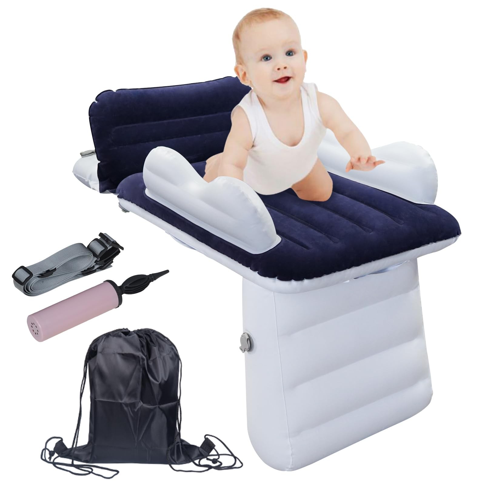 Sunlisky Inflatable Toddler Travel Bed for Airplane Car Portable Foldable Infant