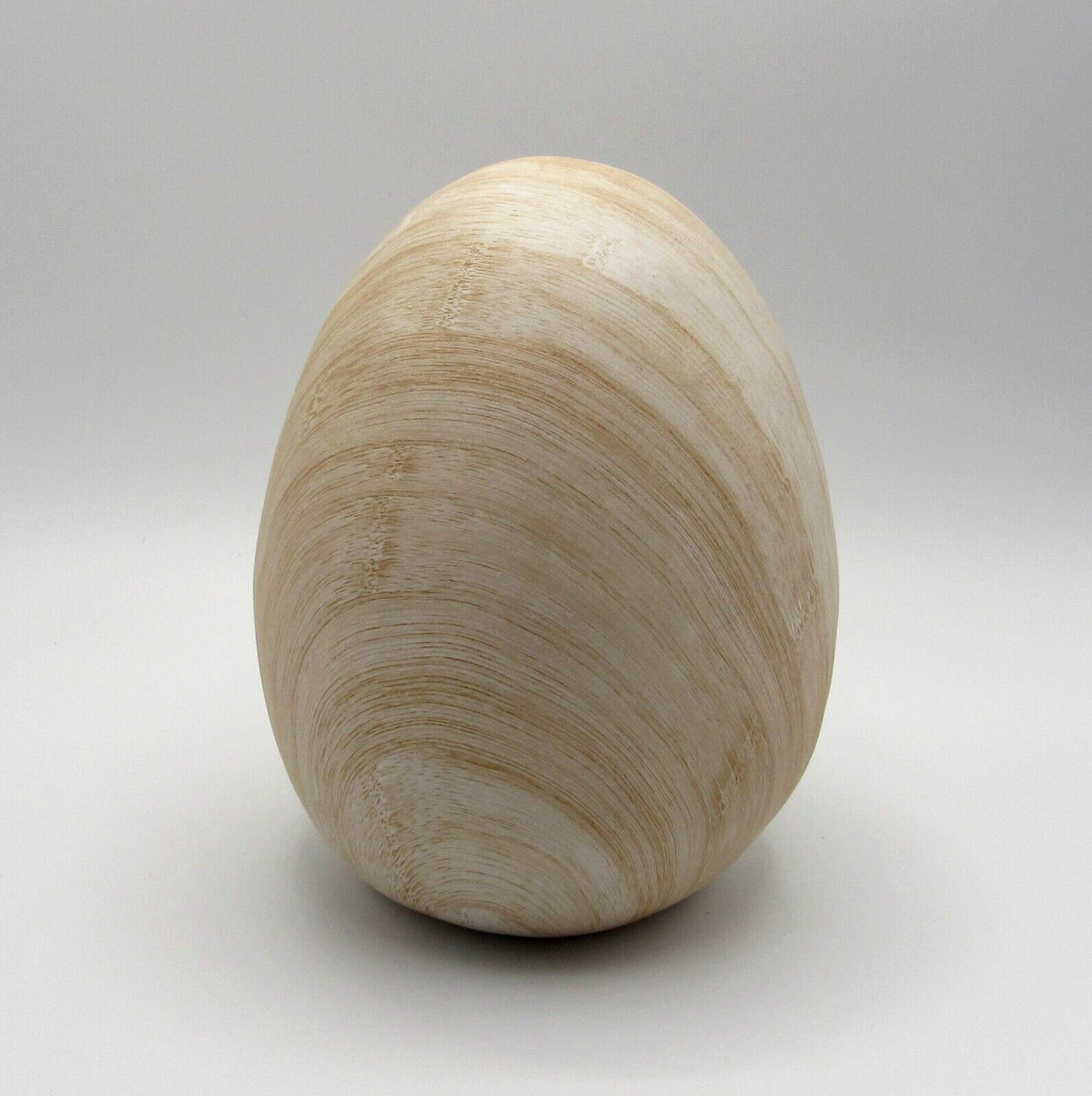 RESIN EASTER EGG WITH WHITE WASH WOODEN FINISH FIGURINE DÉCOR NEW