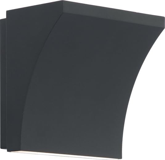 WAC Lighting Cornice 5" 2-Light LED 3-CCT 3500K Aluminum Wall Sconce in Black