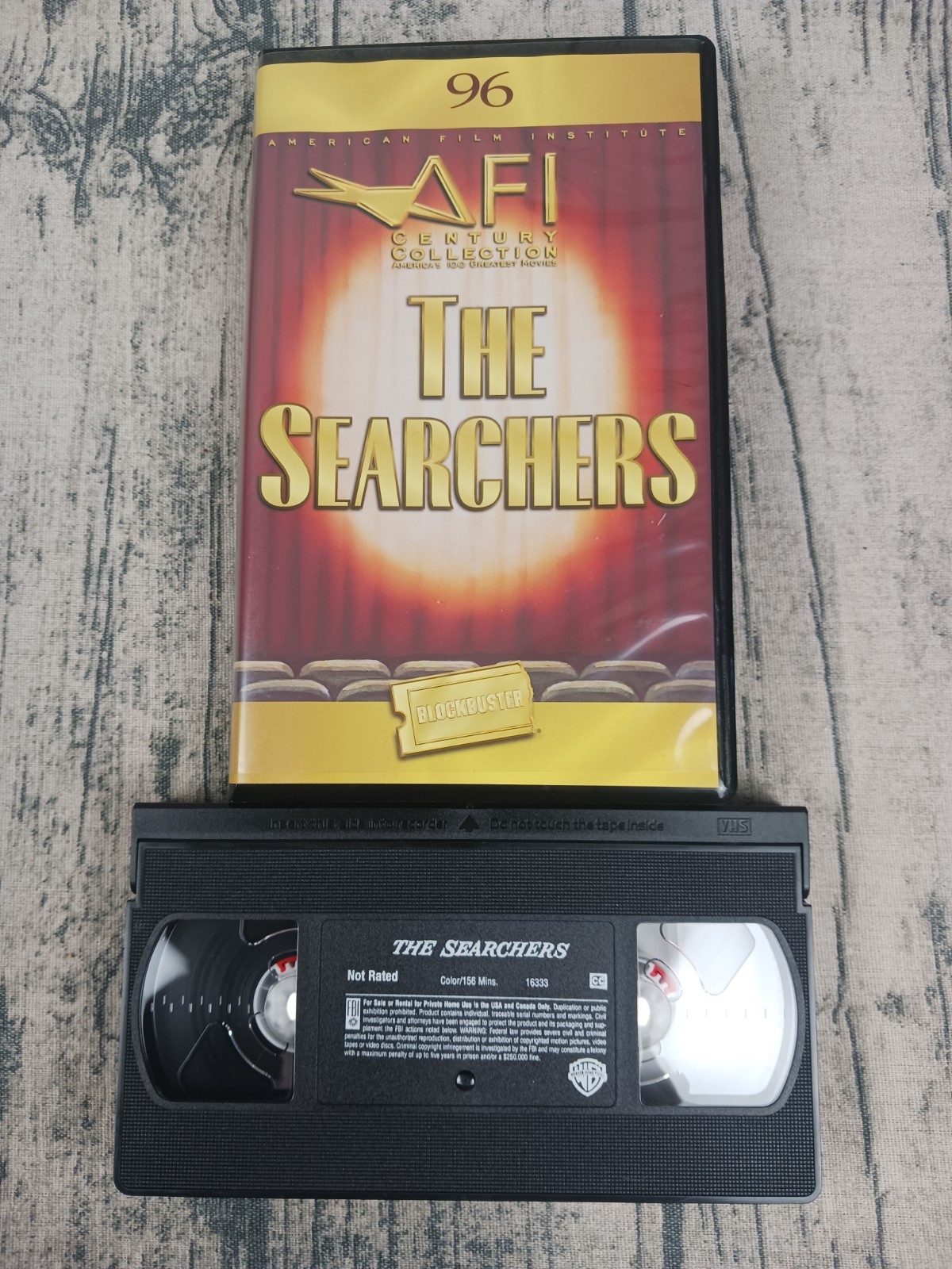 The Searchers (VHS, BLOCKBUSTER, AFI CENTURY COLLECTION) #96 - Pre-Owned, Good