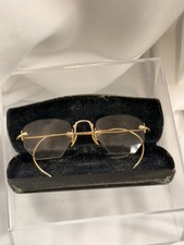 Vintage 1930’s 12K Gold Filled Spectacles Eye Glasses Lens Case