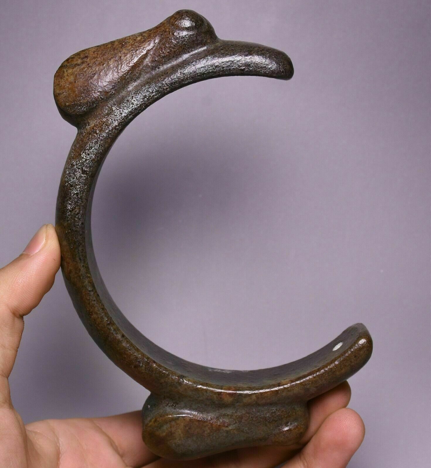 14CM Rare Antique China Hongshan Culture Old Jade Dynasty Bird Beast Bracelet