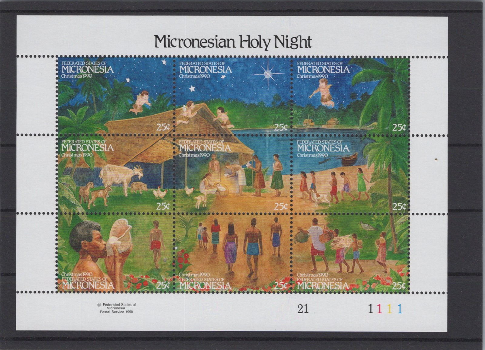 Micronesia 1990 Christmas XF Mint Never Hinged