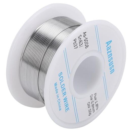 63-37 Tin Lead Rosin Core Solder Wire for Electrical Soldering (0.6mm 50g) 