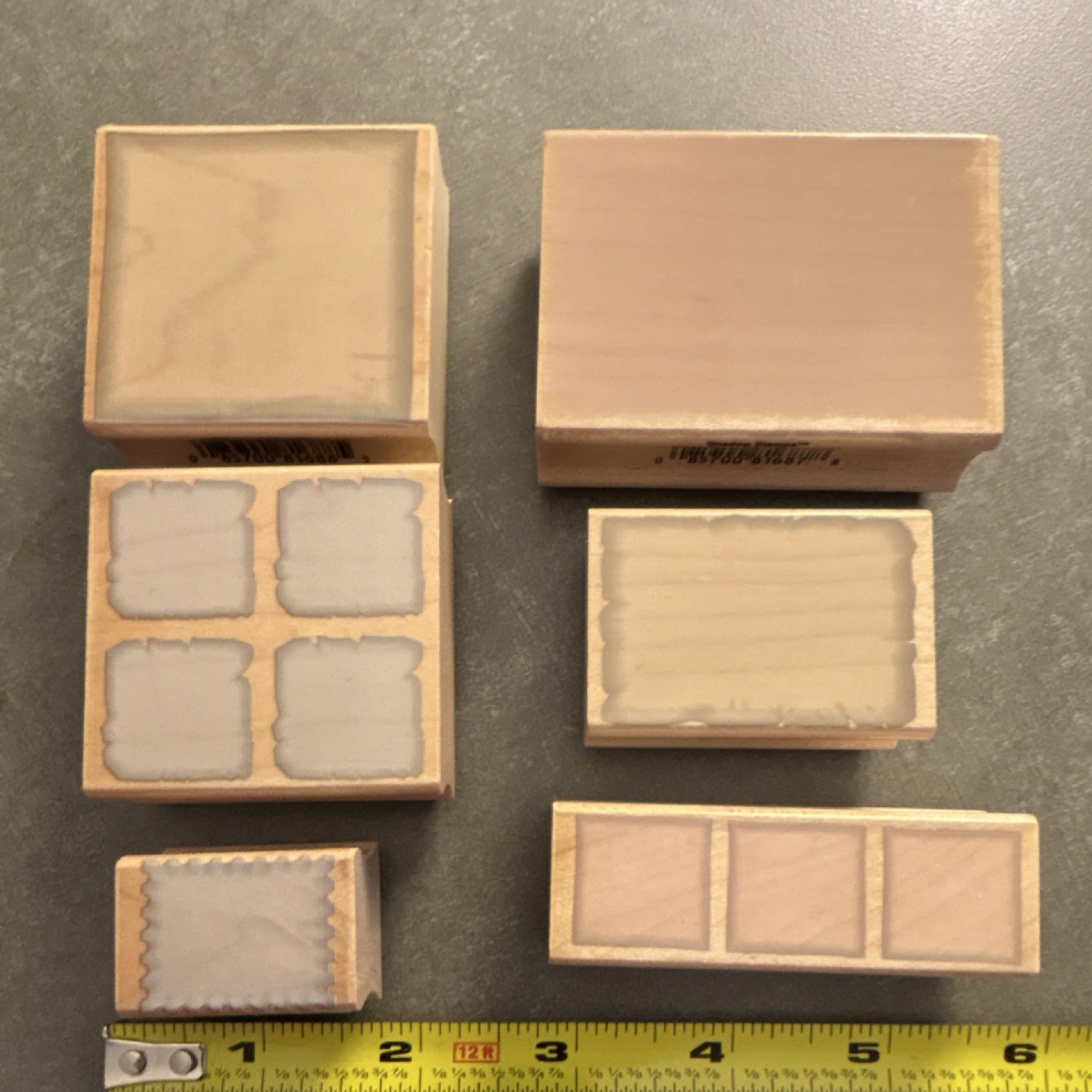 Hero Arts Shadow Stamps Wood Rubber Stamp 6 pc lot - Textures Background 