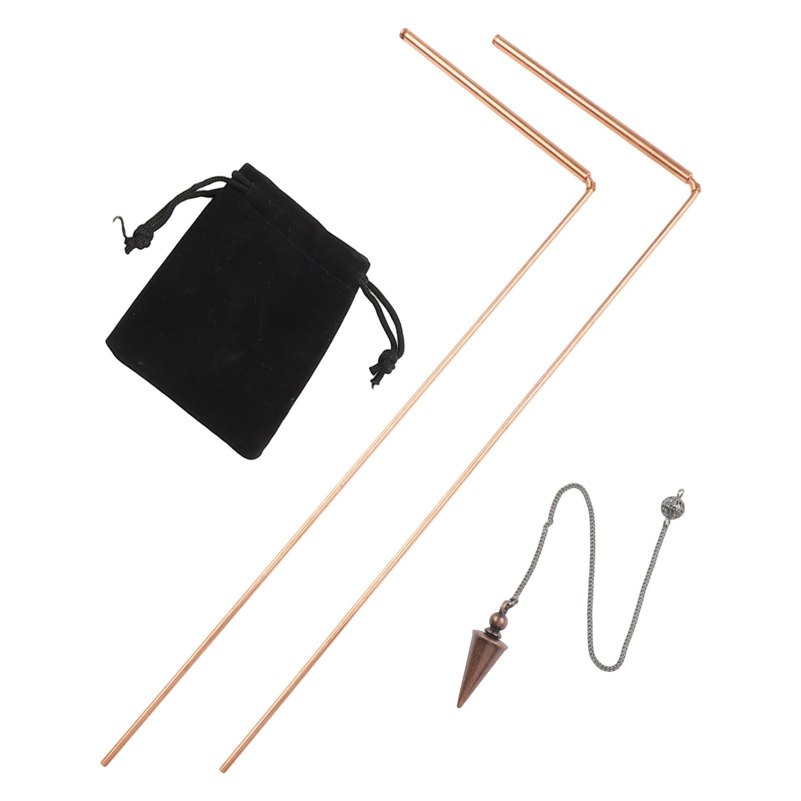 Telescopic Dowsing Rods and Pendulum Set for Water Finding and Energy Therapy