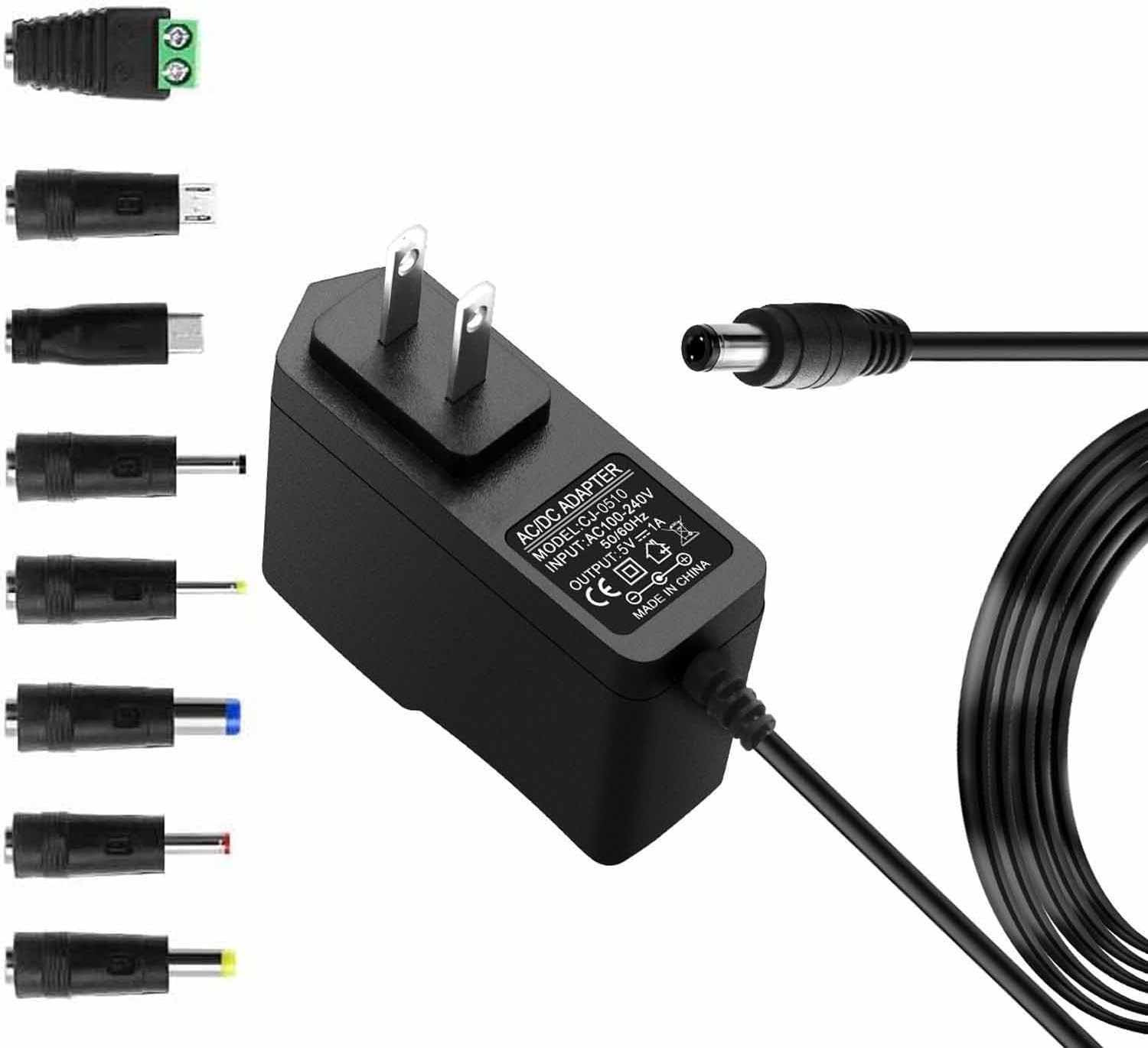 5V 1A Power Supply Adapter 5 Volt 1A 5W Power Adapter AC 100-240V to DC 5V
