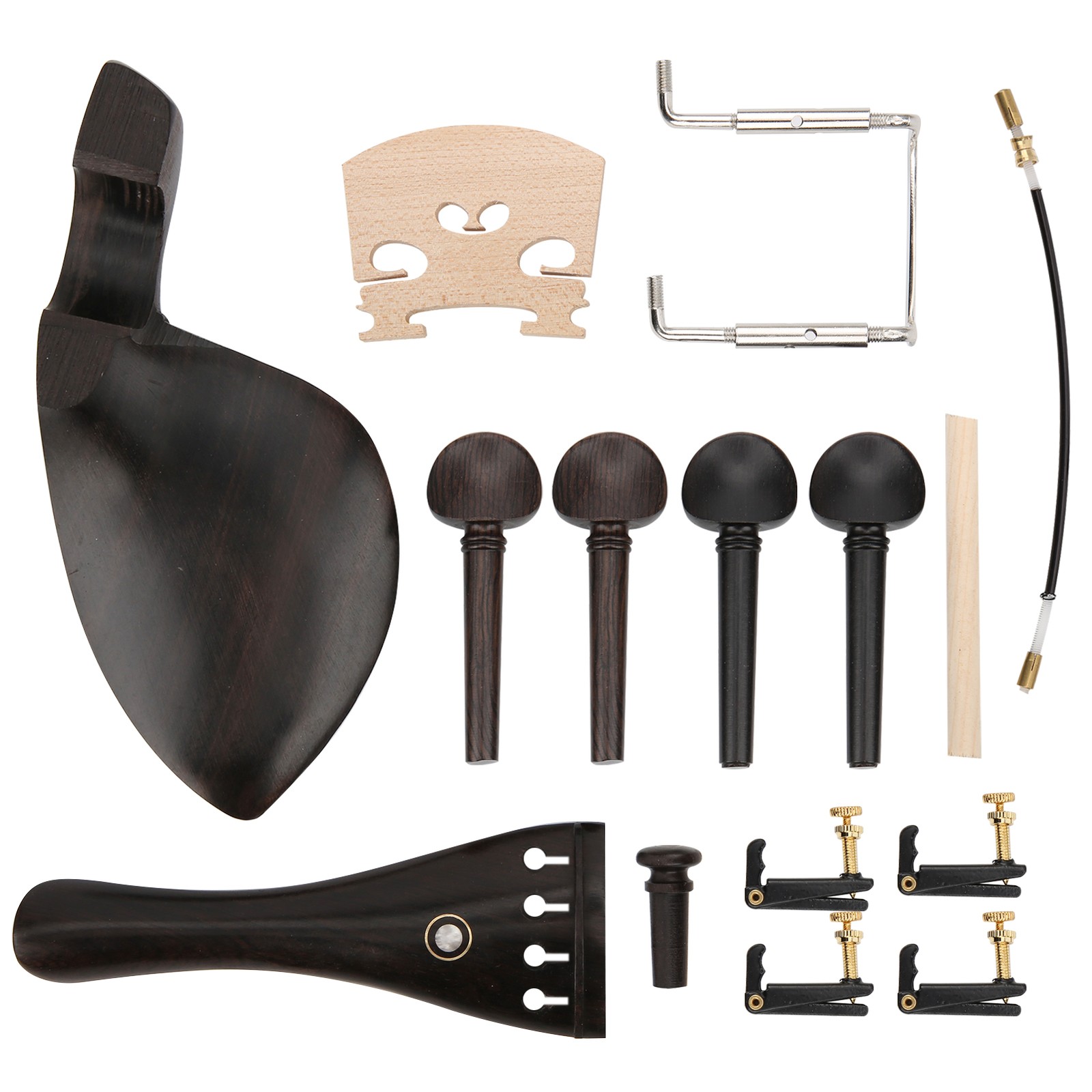 4/4 Violin Parts Ebony Tailpiece Soundpost Kit For Music Enthusiasts For