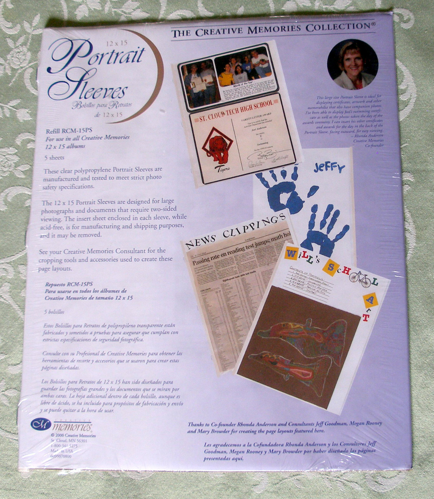 Creative Memories 12 X 15 White Portrait Sleeves