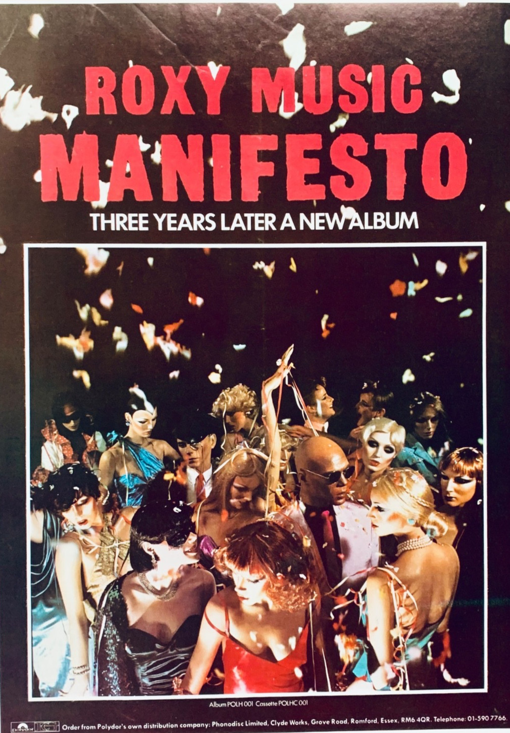 ROXY MUSIC 1979 original POSTER ADVERT MANIFESTO Bryan Ferry