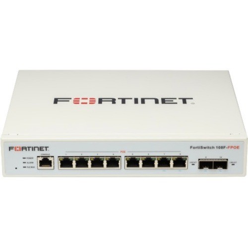 Fortinet Layer 2 FortiGate Switch Controller Compatible PoE+ Switch FS-108F-FPOE