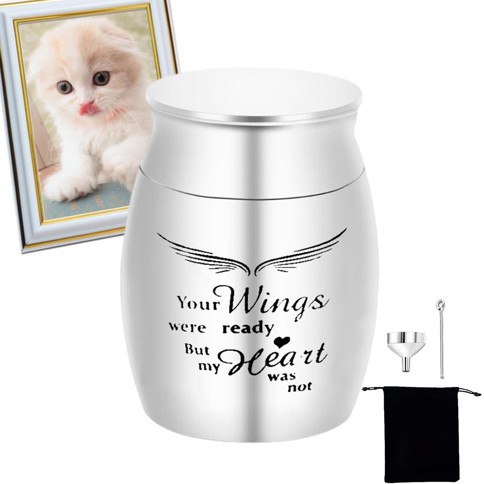 Small Cremation Urn Jar Holder Keepsake for Human Pet Ashes Memorial Funeral Box