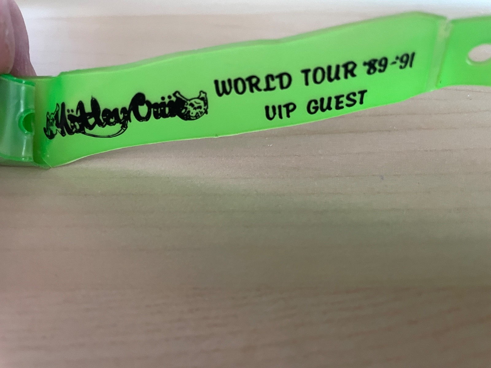 Motley Crue VIP Guest Concert Wrist Band - Proof you were THERE!