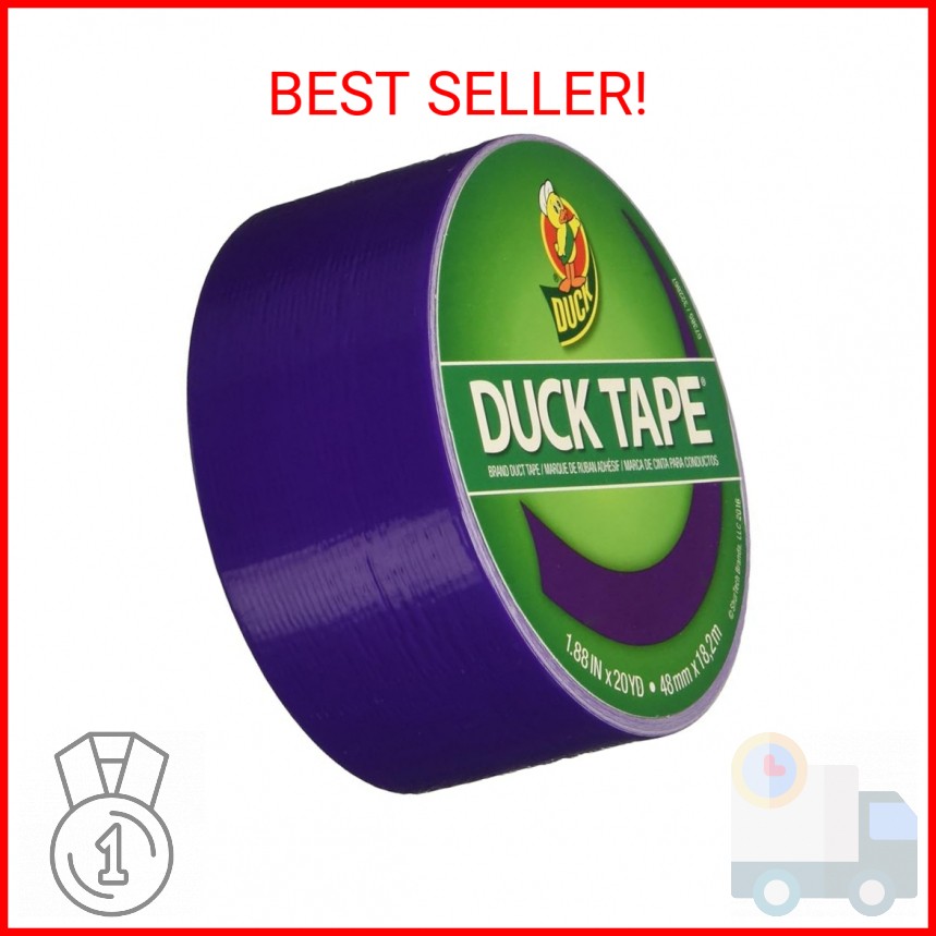 Shurtech CDT-5017 Colored Duck Tape, 20 yd Length x 1-7/8" Width, Purple Duchess