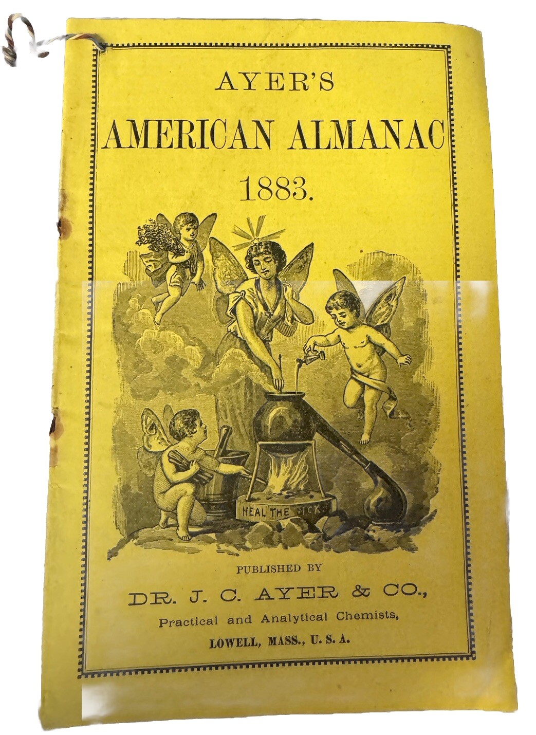 Antique 1883 Ayer's American Almanac Quack Medicine Medical Advertising