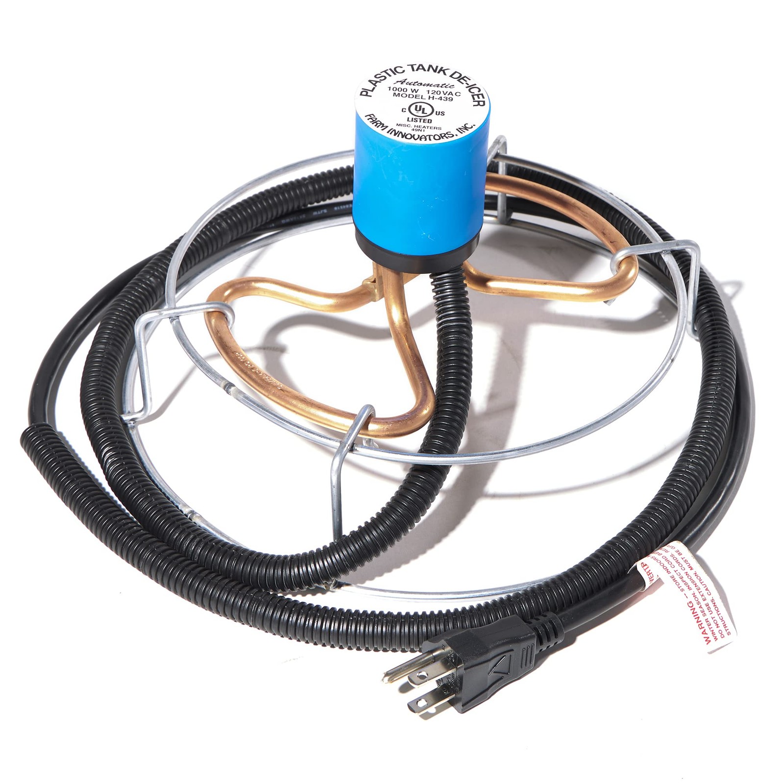 Farm Innovators Submergible Tank De-Icer, 1000W Water Deicer- Single, Gray 