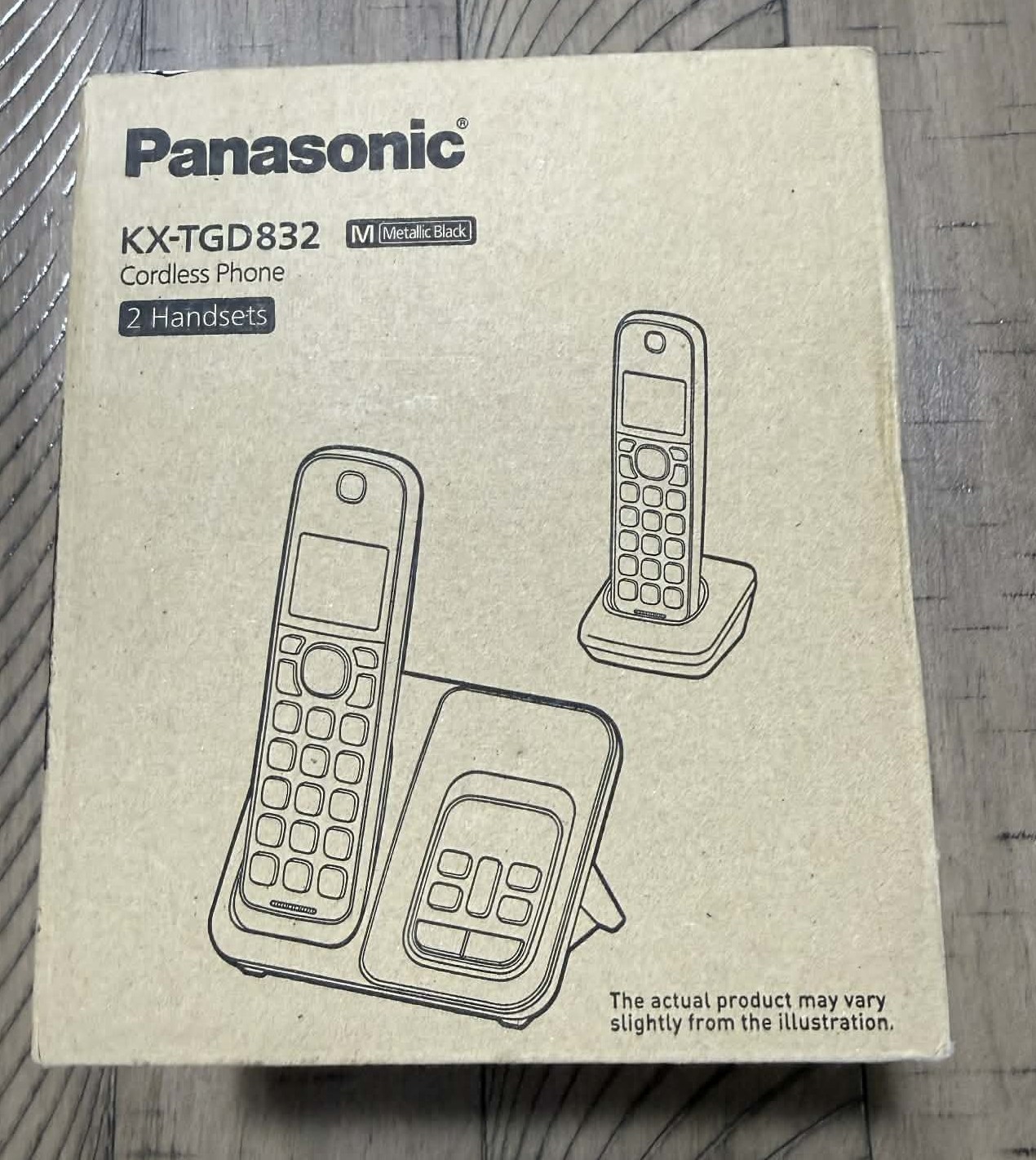 Panasonic KX-TGD832M Cordless Phone System 2 Handsets Caller ID Metallic Black