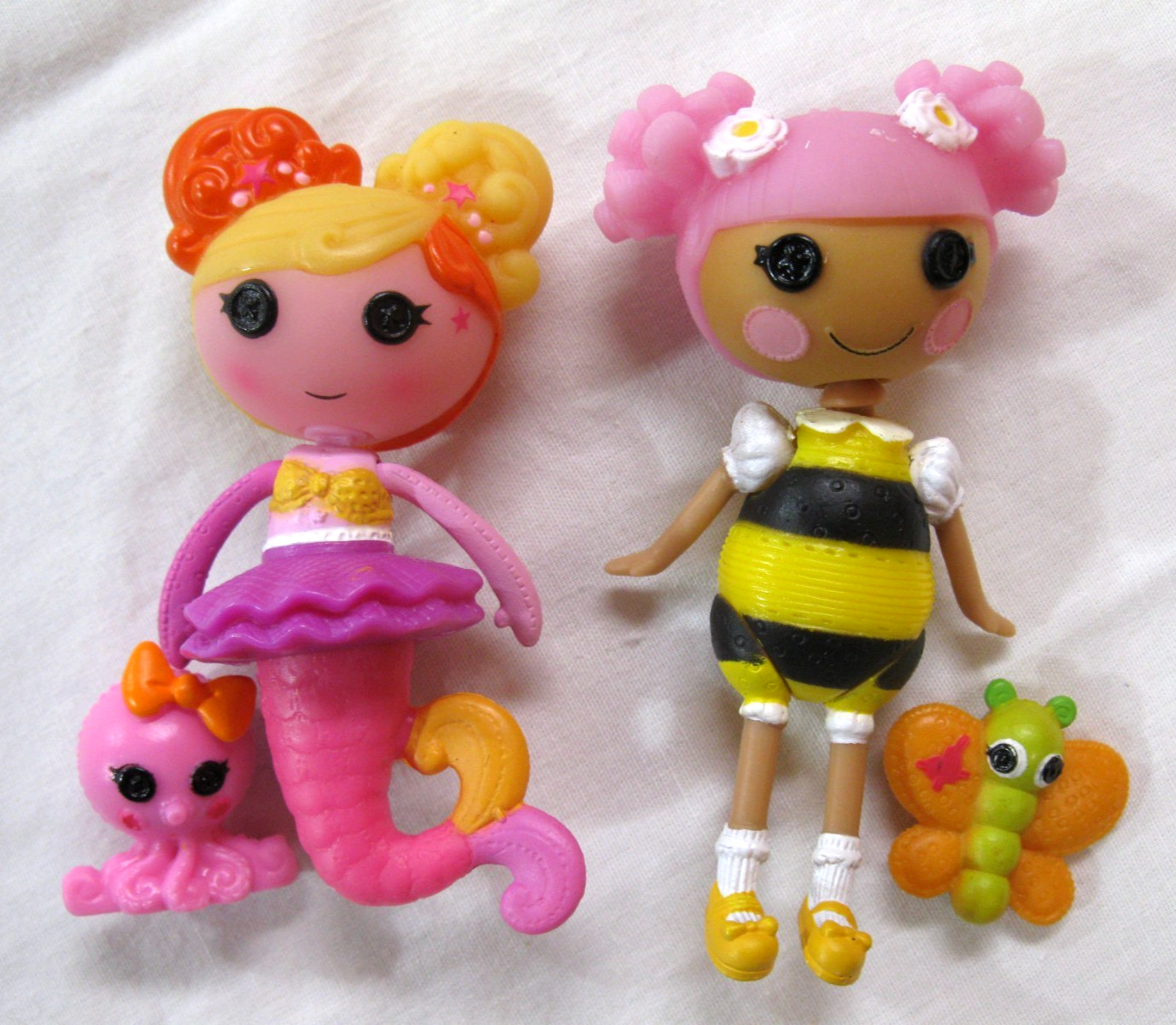 Mini Lalaloopsy Blossom's A Busy Bee & Mermaid Opal 3" Dolls & Pets