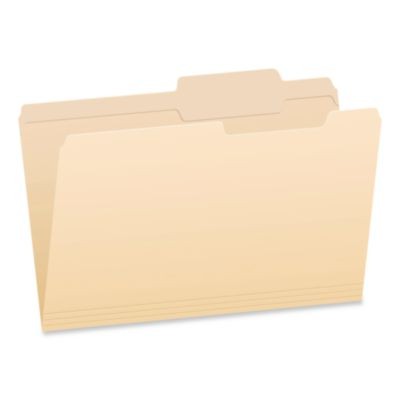 Esselte 1007056 Manila File Folders, 2/5-cut Tabs: Right, Legal Size, 0.75"