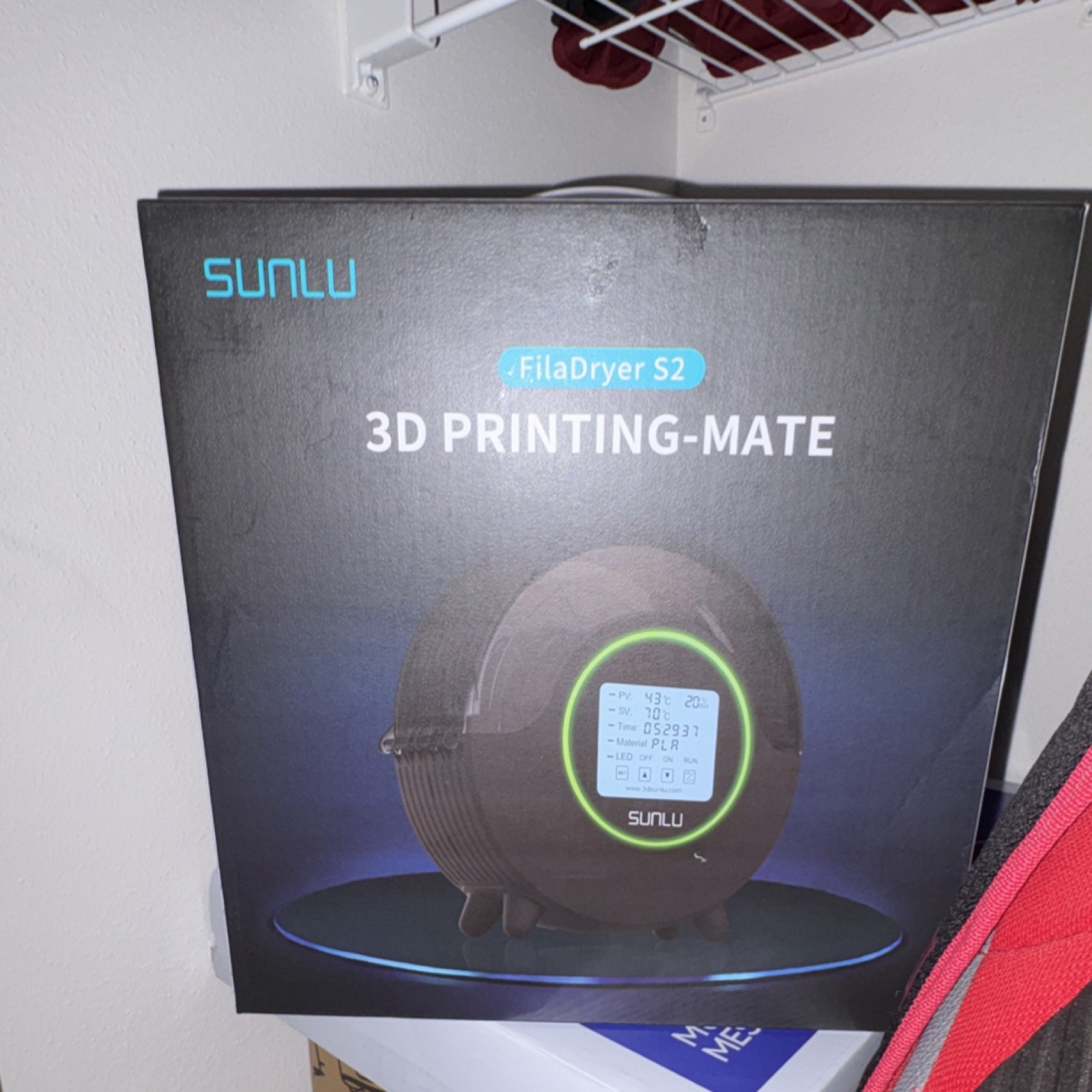 Sunlu FilaDryer S2 Filament Dryer Box for 3D Printers Universal Compatible