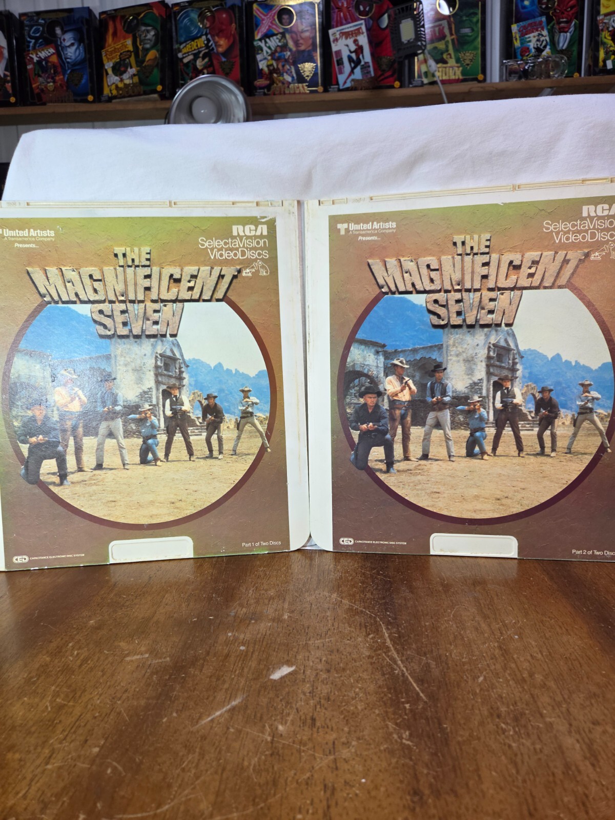 The Magnificent Seven CED Videodisc 2 Disc Set 1960 RCA Selectavision Disc 1 & 2
