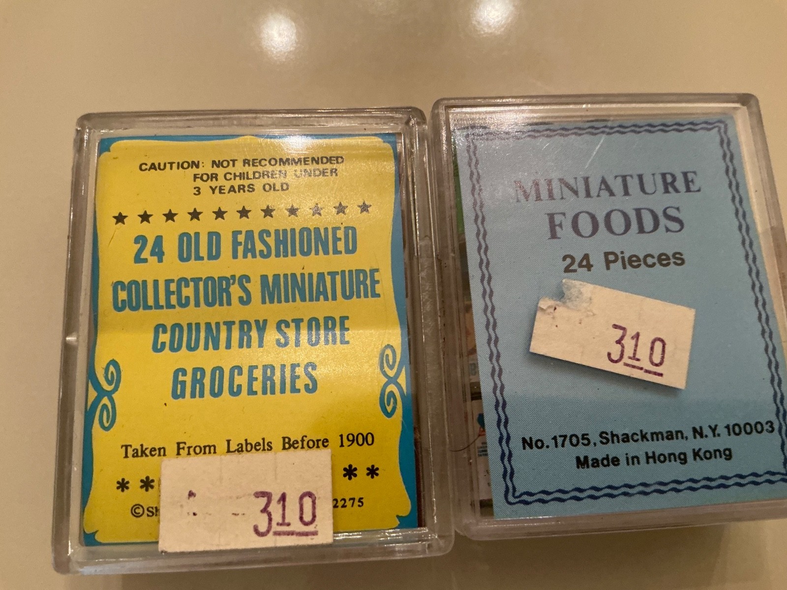 Vtg. Lot 2 Doll House Miniatures Country Store Groceries Shackman. Hong Kong