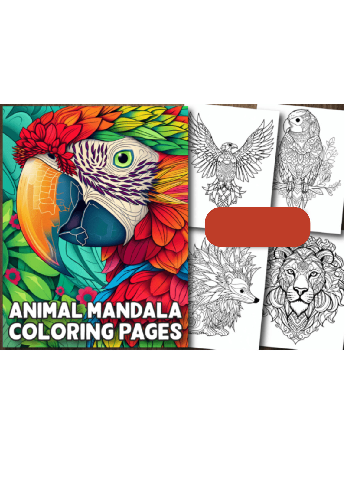 animal mandalas coloring book