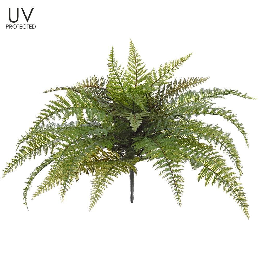 UV Protected Leather Fern Bush Green 27 Inches Wide by 18 Inches Tall