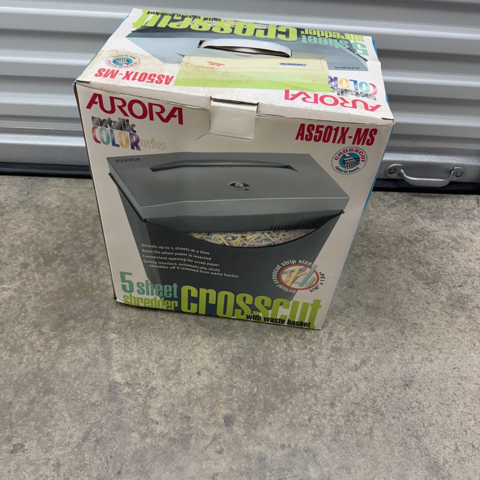 Aurora 5-Sheet Professional Credit Card/Paper Shredder Cross-Cut for Home Office