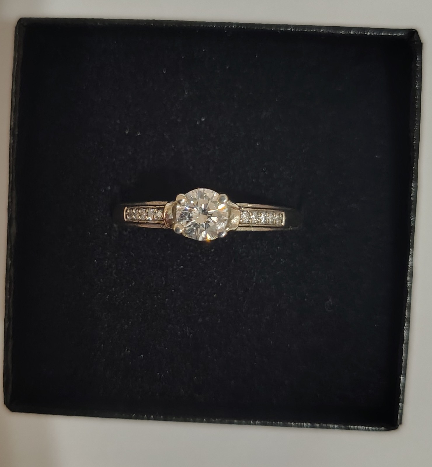 .50ct Natural Diamond Ring 10k White Gold With Diamond And Ruby Accents Sz 6.75