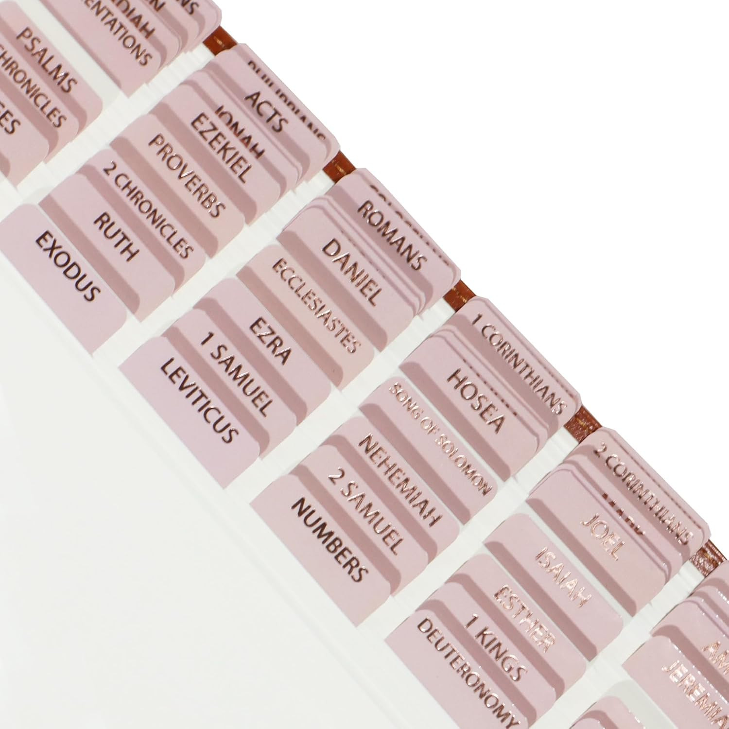 - Bible Tabs, Rose Gold Foil Lettering, Bible Study Tool, Bible Journaling,
