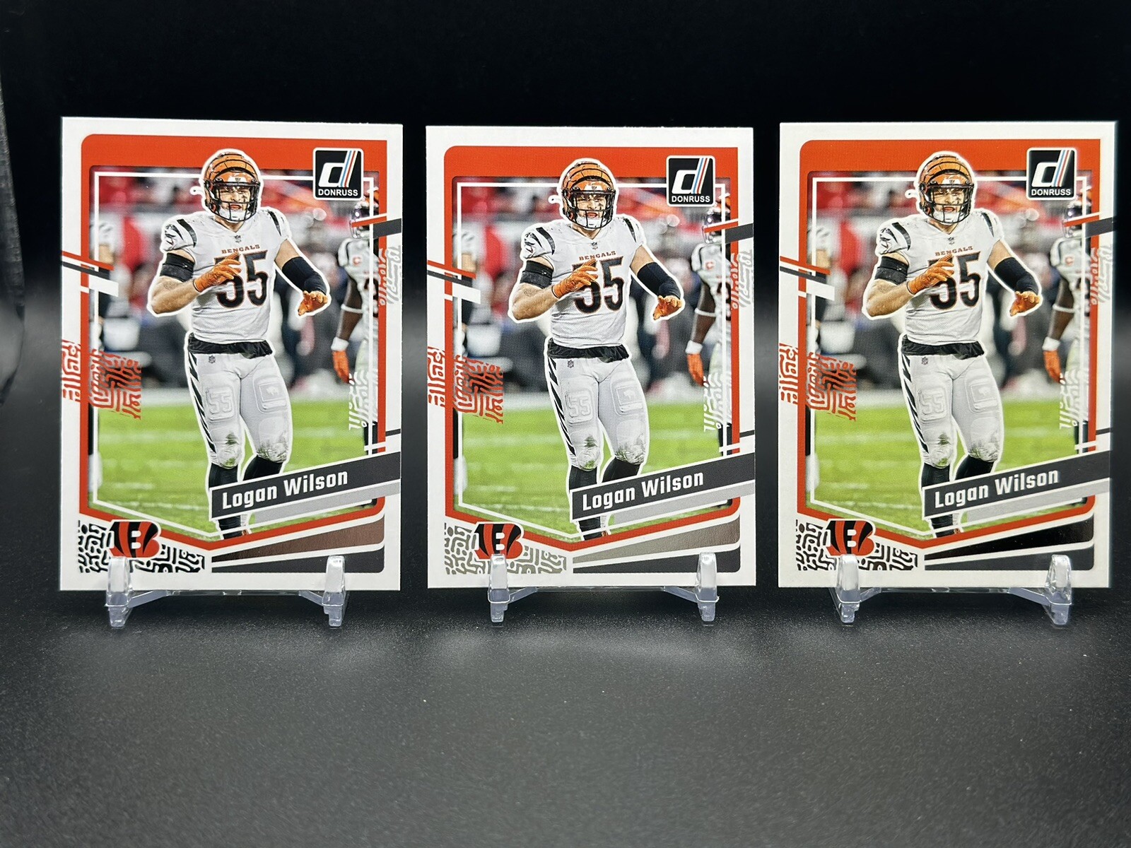2023 Logan Wilson Panini Donruss Football #60 Cincinnati Bengals NFL Lot Of 3