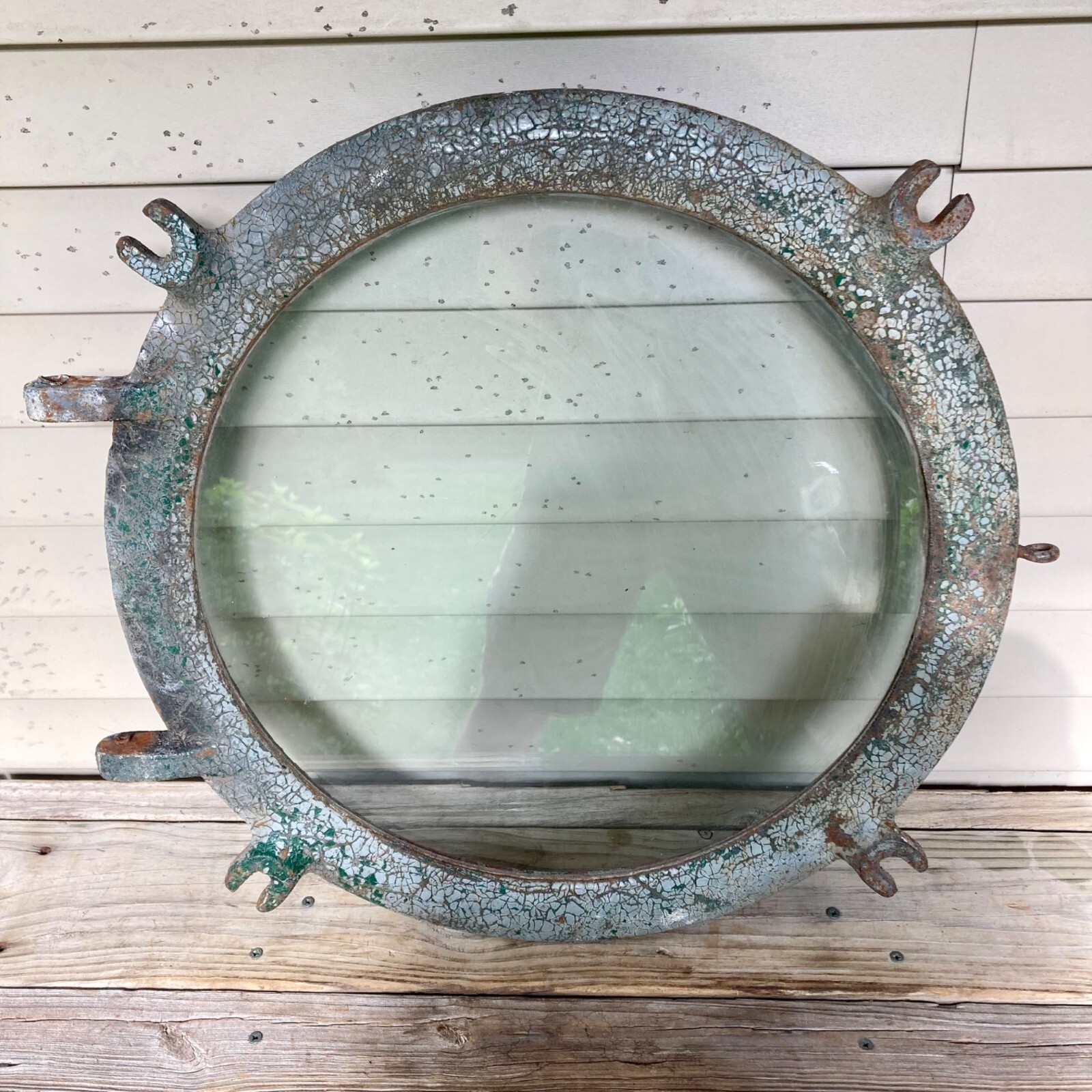 Vintage Great Lakes Ship Porthole Window 21" Original Maritime Port Hole w/Glass