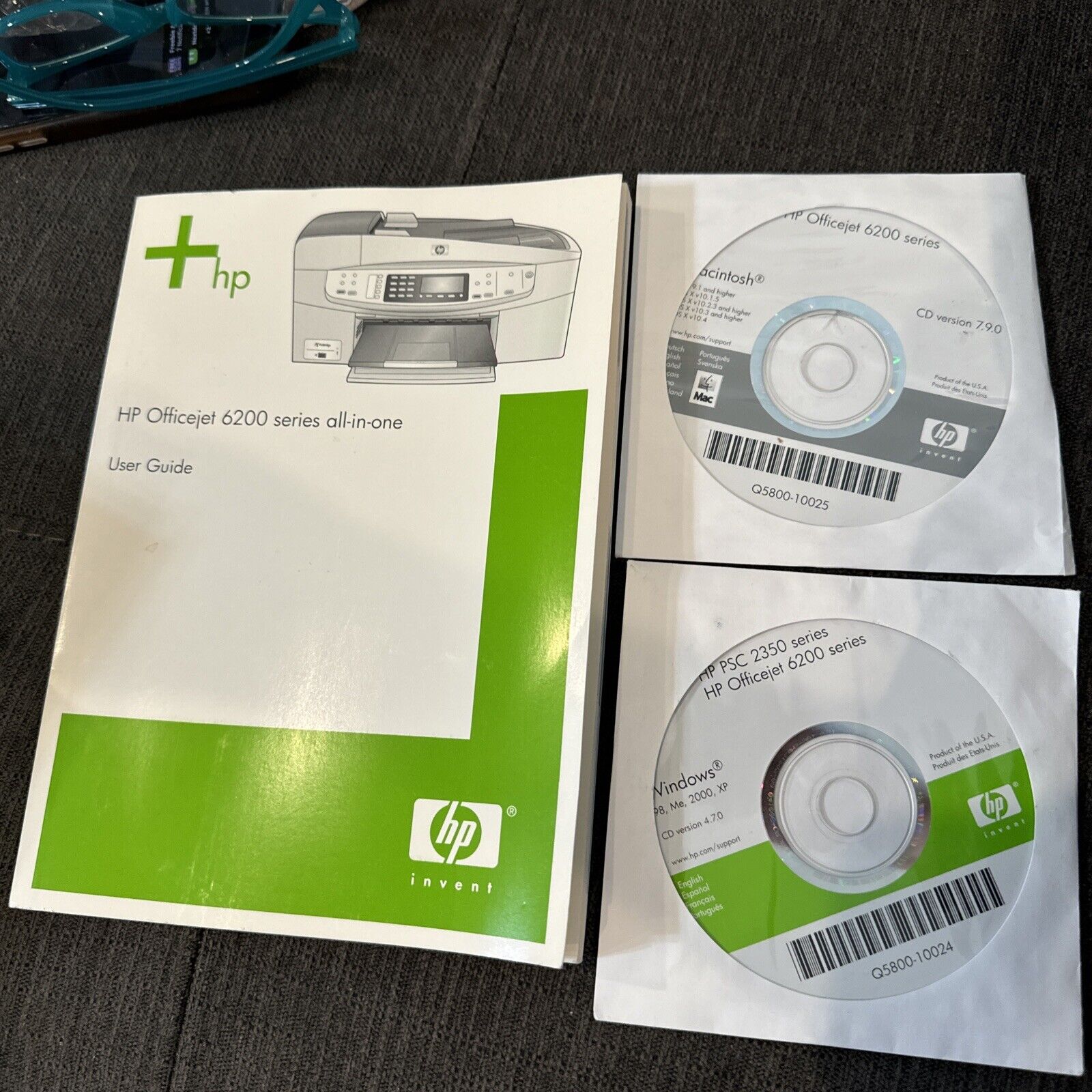HP Officejet 6200 Series All-In-One Printer User Guide 2 Install Disc